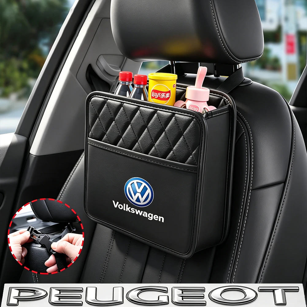Auto-Rücksitz-Aufbewahrungsbox, Organizer, Zubehör für VW Golf T-Roc Tiguan Polo Passat T-Cross Taigo ID.4 ID.7 Atlas Beetle MK7 6