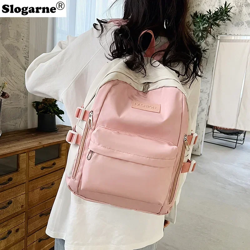 

Korean Fashion Backpack Women Casual Shoulder Bags Girls Junior High School Students Schoolbag Ladies Simple Casual Travel Bags