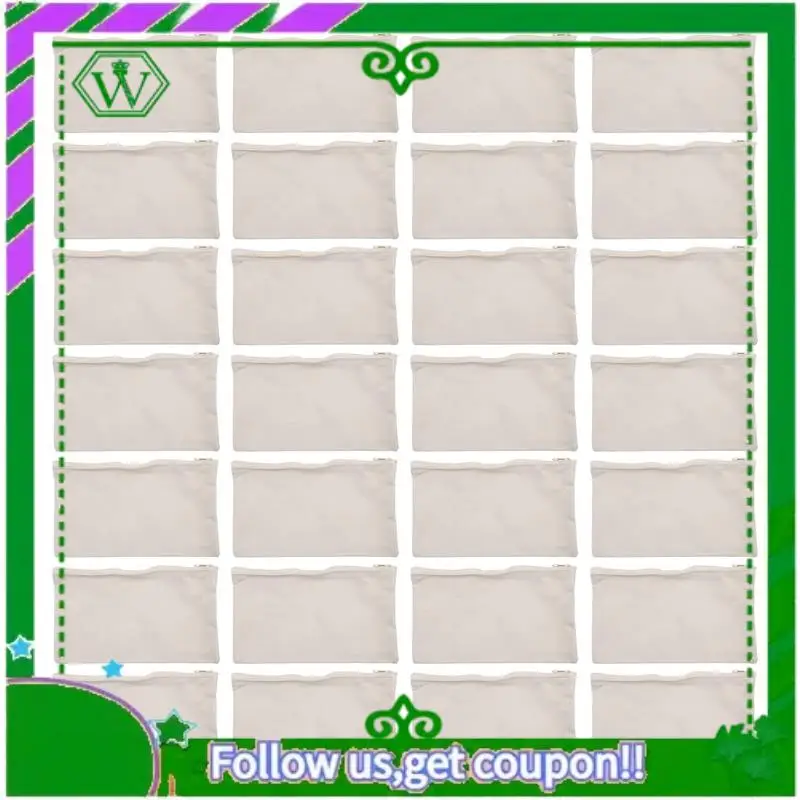 

ABIK-160 Pcs Canvas Pencil Pouch Zipper Makeup Bags Blank Craft DIY Bags Multipurpose Toiletry Stationary Storage Bags(Beige)