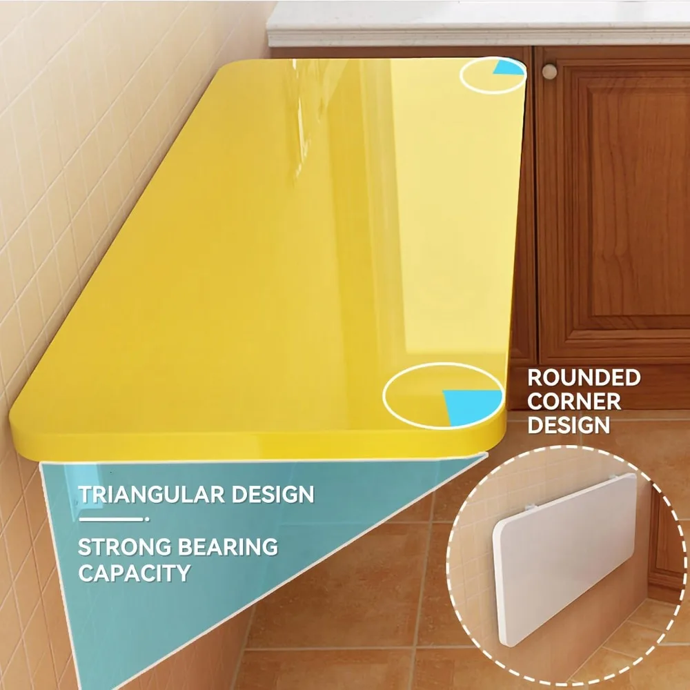Mounted Folding Table, Fold Down Table Mounted,Mounted Folding Table for Laundry Room, Floating Table for