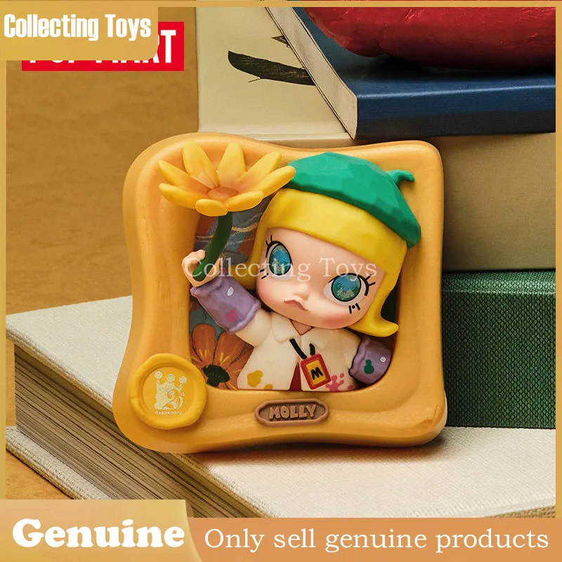 

Genuine Popmart Molly Scenery Along The Way Series Fridge Magnet Blind Box Cute Doll Home Decoration Figure Toy Mystery Box Gift
