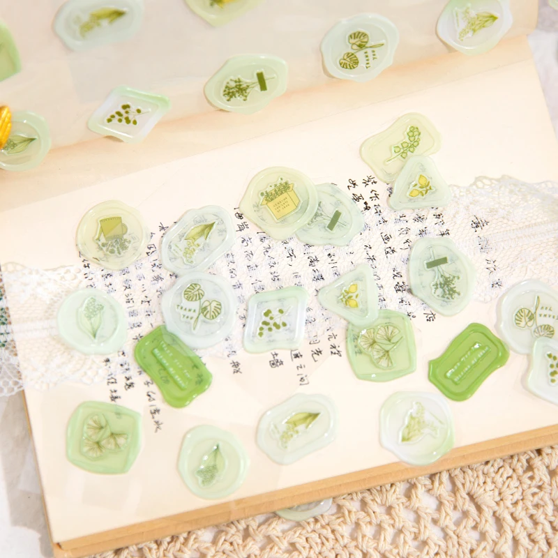 12packs/LOT Candy cycle series retro message PVC sticker