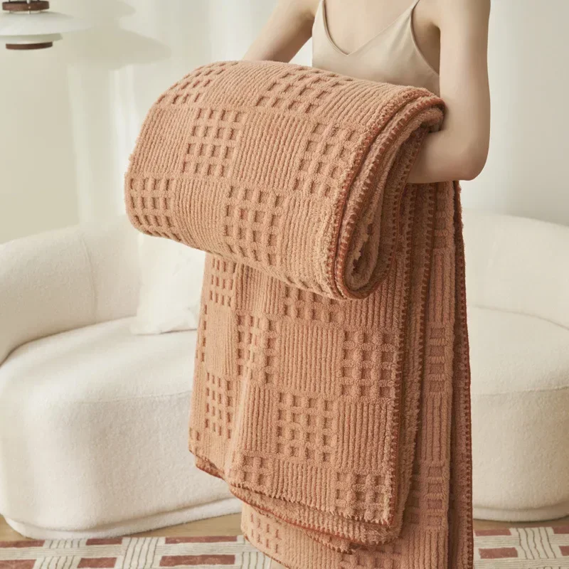 الحديثة والبسيطة فئة أ الهراء الطفل بطانية قطيفة أربعة كل موسم العالمي متعدد الوظائف بلون سميكة قيلولة بطانية