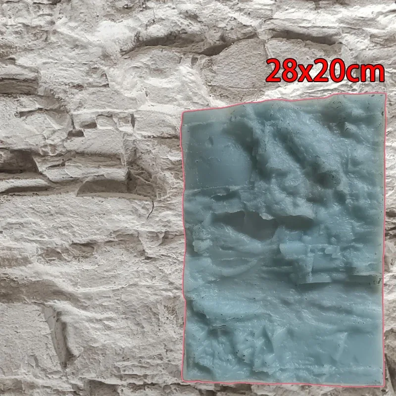 28x20cm Simulated Stone Pattern Silicone Stamping Mold Concrete Embossed Floor, Interior Wall, Road Surface Stone Pattern Mold