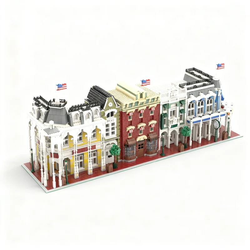 9835 stuks MOC Blokken One Main Street USA Disney Model Bouwstenen Speelgoed Architectuur DIY Idee Educatie Festival Cadeaus Steentjes
