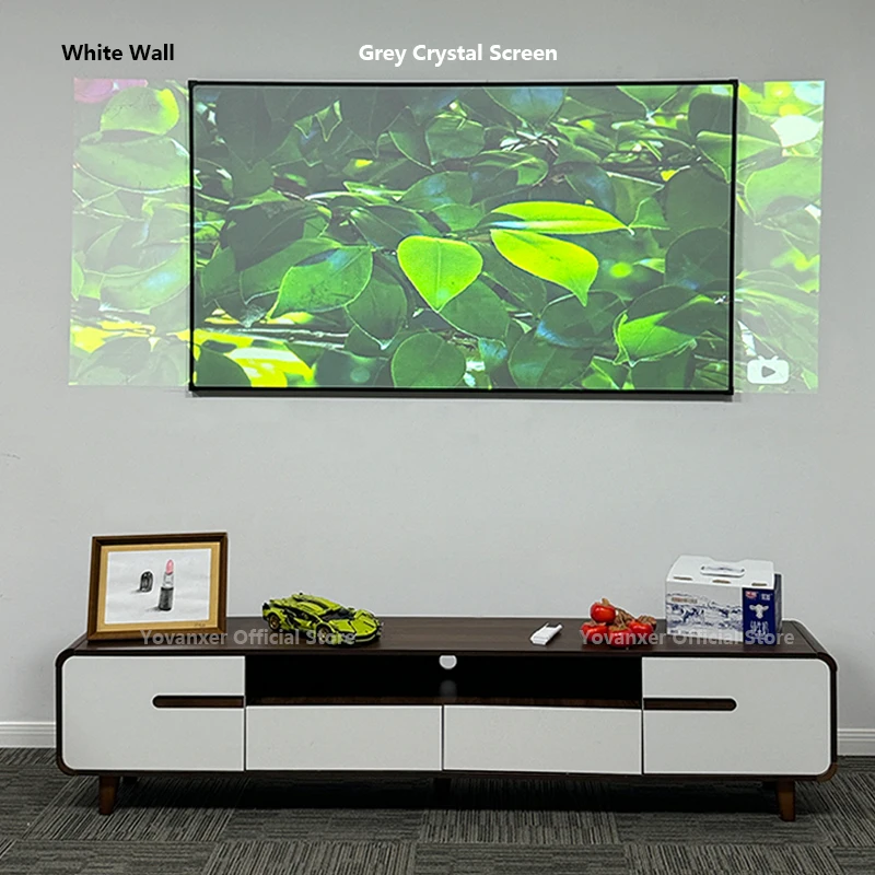 120 Inch Grey Crystal ALR Projection Screen Ambient Light Rejecting Fixed Frame Projector Screen For Projector 4k Home Cinema