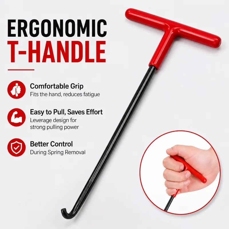 1/3/5/10PCS Motorcycle Exhaust Spring Puller T-Handle Hook Tool for Muffler Hanger Brake Shoe Side Stand Spring Removal Tool