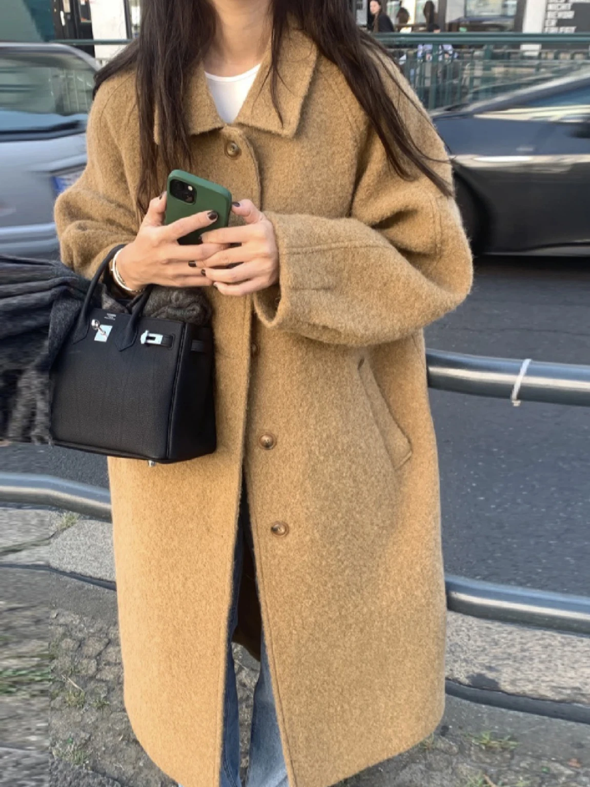 

Шерстяное пальто с русалкой в стиле ретро, женское осенне-зимнее цветное пальто с уникальным дизайном, куртка из искусственного меха