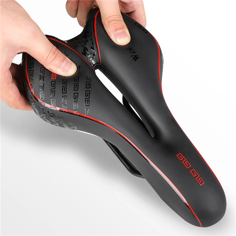 WEST BIKING MTB Gel Comfort Bicycle Saddle Foam Road Bike Painless Seat PU Leather Versatile Cycling BMX Saddle Bicycle Parts