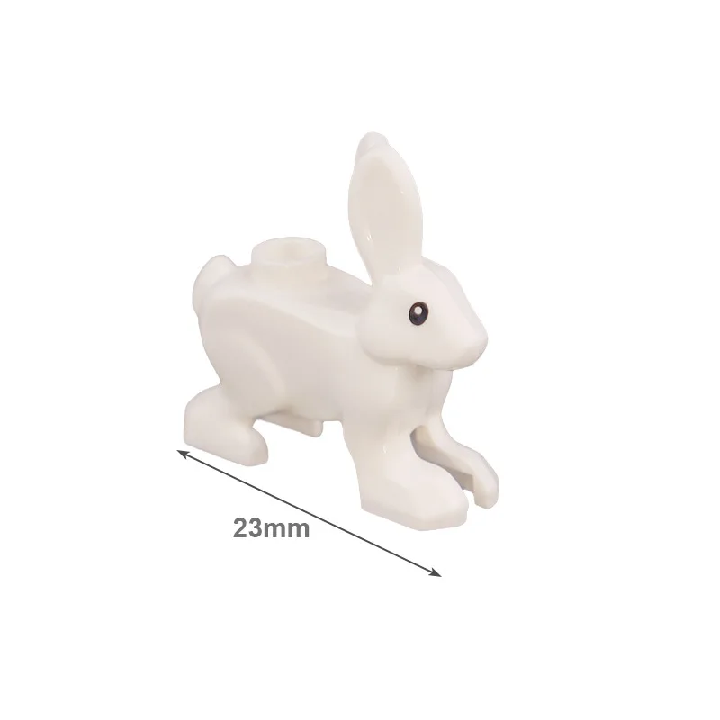 New Big Wild Rabbit Hare Animal Parts MOC Building Blocks Farm Ranch City Zoo Pet Bricks Toys Compatible With LEGO