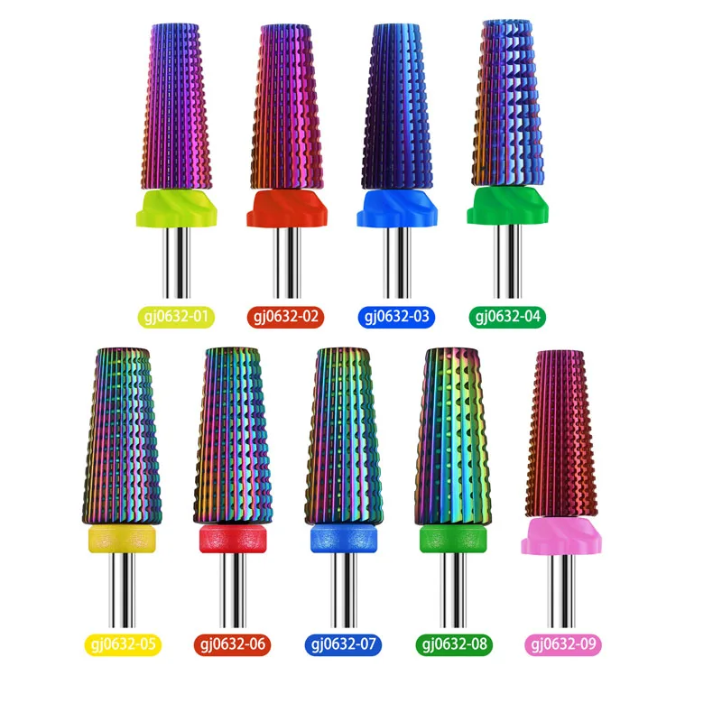 

1pcsColorful Tungsten Steel Nail Drill Bits Professional Nail Art Grinding & Polishing Tools for Manicure Pedicure