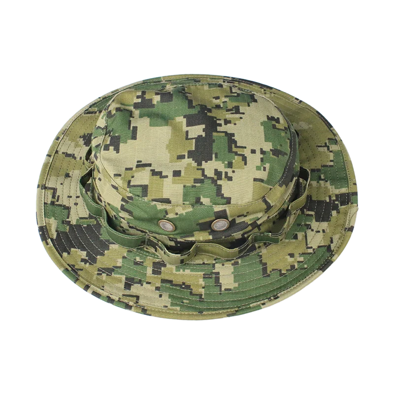 المكسيك US4CES التمويه صيد السمك بوني قبعة N/C 50/50 مزق وقفة النايلون القطن ميل المواصفات النسيج مقاوم للماء NIR الاستخدام المتين التكتيكي #6