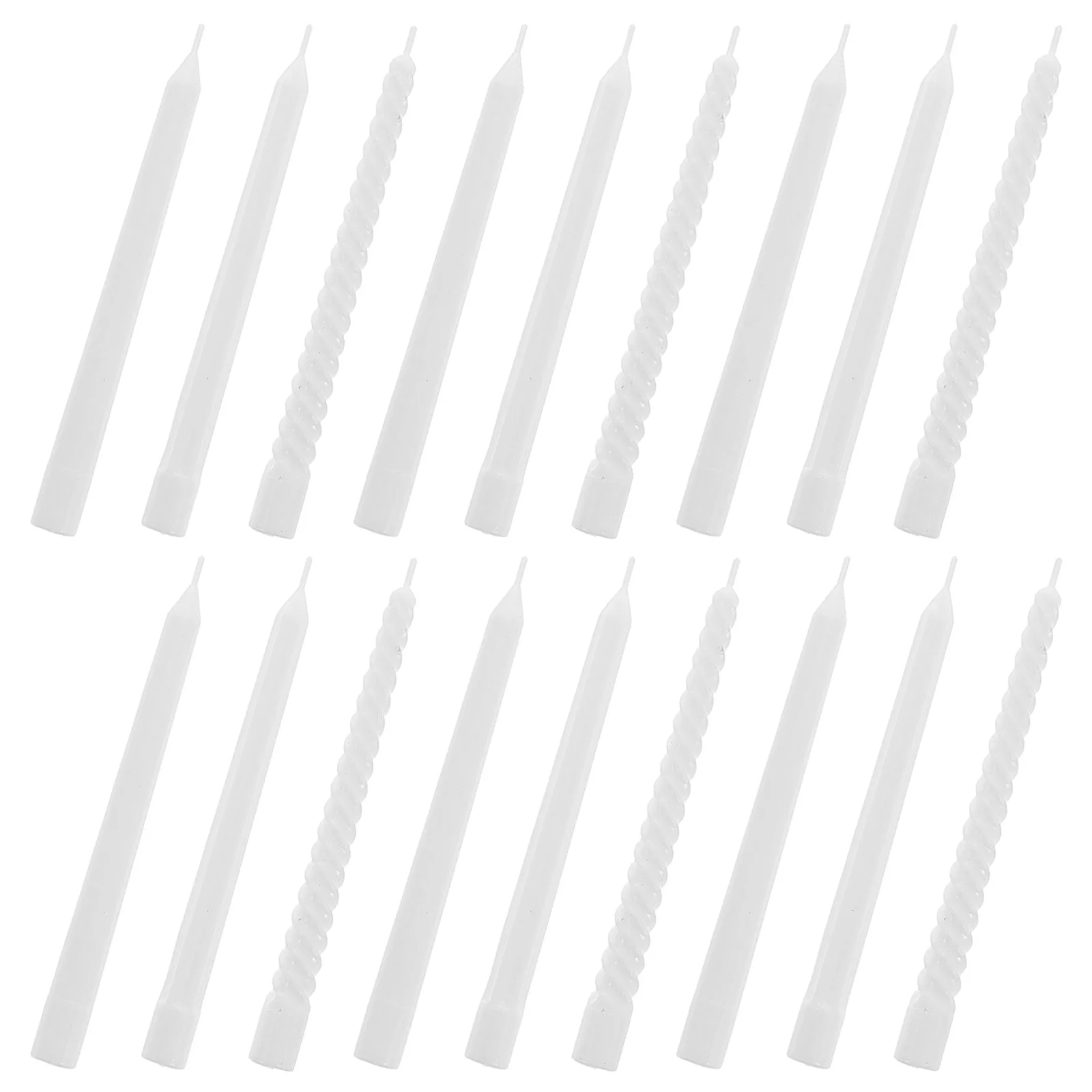 18 Pcs House Model Mini Dollhouse Miniatures Birthday Cake Candles White Small