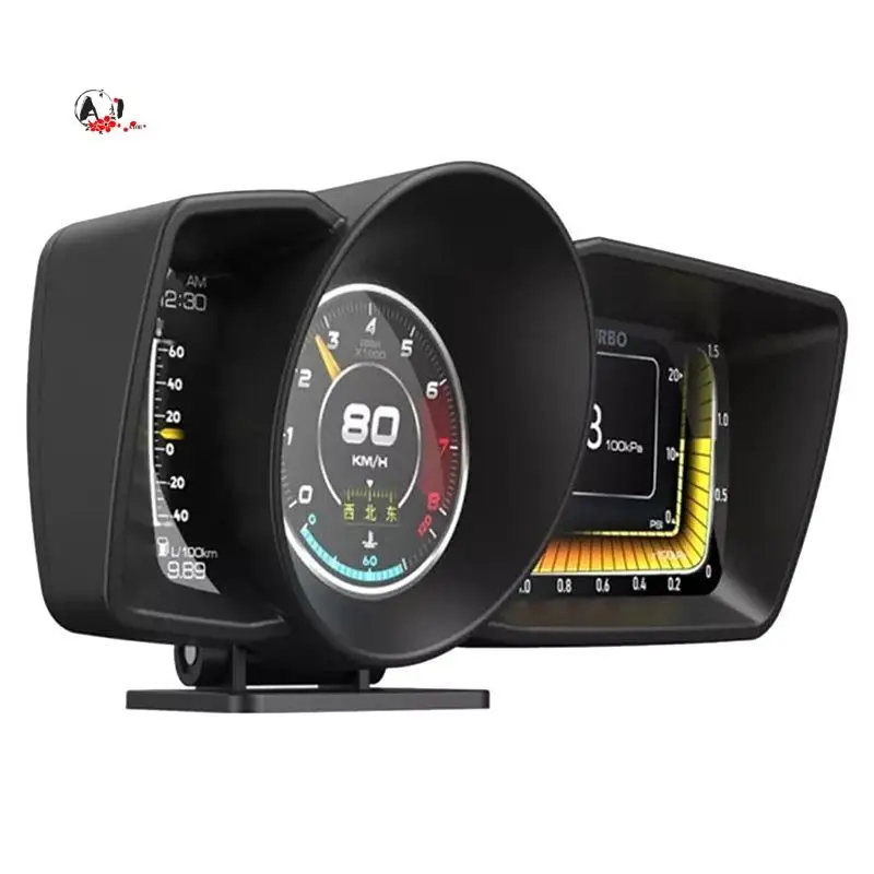 A10E-AP-7 HUD Head-Up Display OBD GPS Dual System Driving Computer LCD Computer Speedometer Universal Accessories