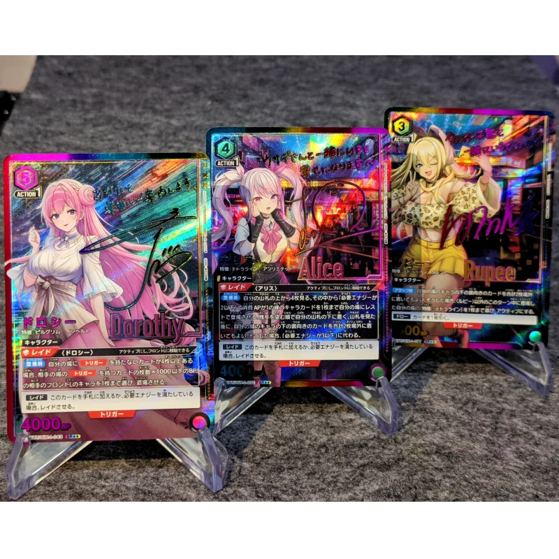 6Pcs/Set UA Cards NIKKE The Goddess of Victory Rupee Rapi Dorothy Alice Golden Sign Anime Game DIY Collection Color Flash Cards