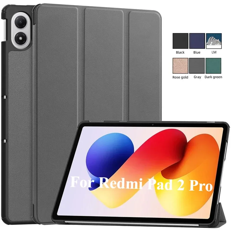 

For Xiaomi Redmi Pad 2 Pro 12.1inch 2025 Case PU Leather Triple Fold Magnetic Cover For Redmi Pad 2Pro 12.1"with Auto Sleep Wake