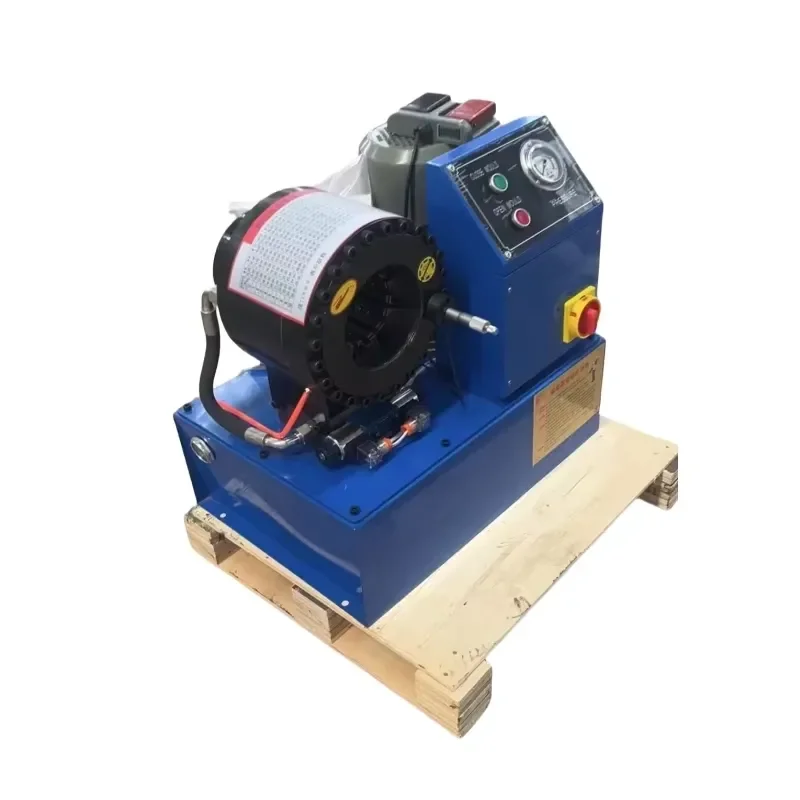 New 220V Hydraulic Steel Hose Crimping Machine Includes Reducer Tube End Forming Core Components Bearing Engine Easy Operate