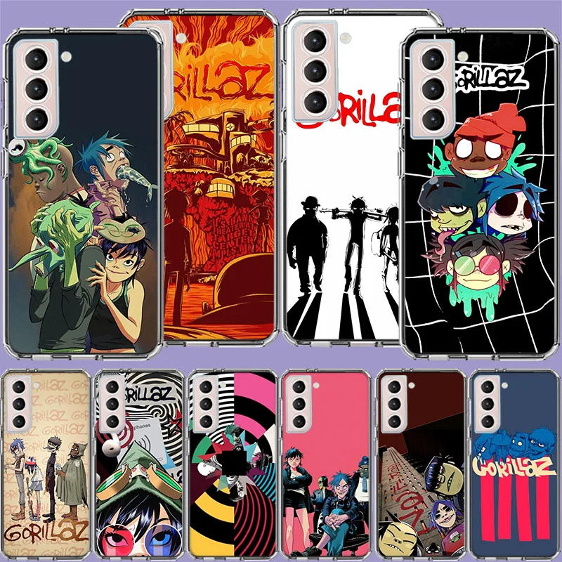 Gorillaz Anime Phone Case For Samsung S24 S25Edge Galaxy S22 S25 Ultra S21 S23 FE S20 S10 Plus S10E Cover Shell Coque Clear Sili