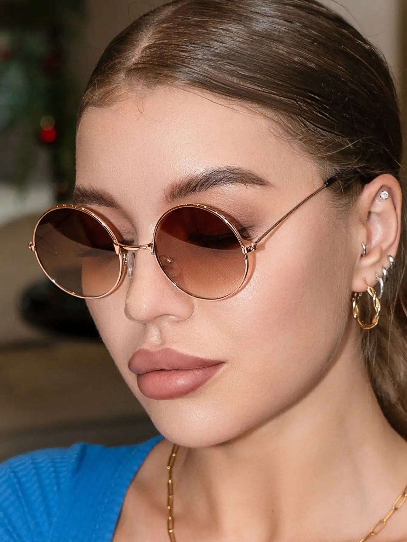 

Unisex Retro Round Metal Sunglasses, Classic Fashion, Outdoor Travel Beach Resort Casual Daily Wear, Sunblock UV Protection Driving Glasses, Summer Fashionable Shade Elegant Outfit Family Outings Travel Vacation Holiday For Summer Beach Vacation,Outdoor,T
