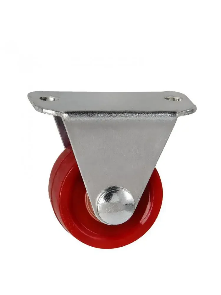 4 Pcs/Lot Spot 1 Inch Pu Directional Caster Light Jujube Red Polyurethane Roller Quiet Wear-Resistant Furniture Wheel