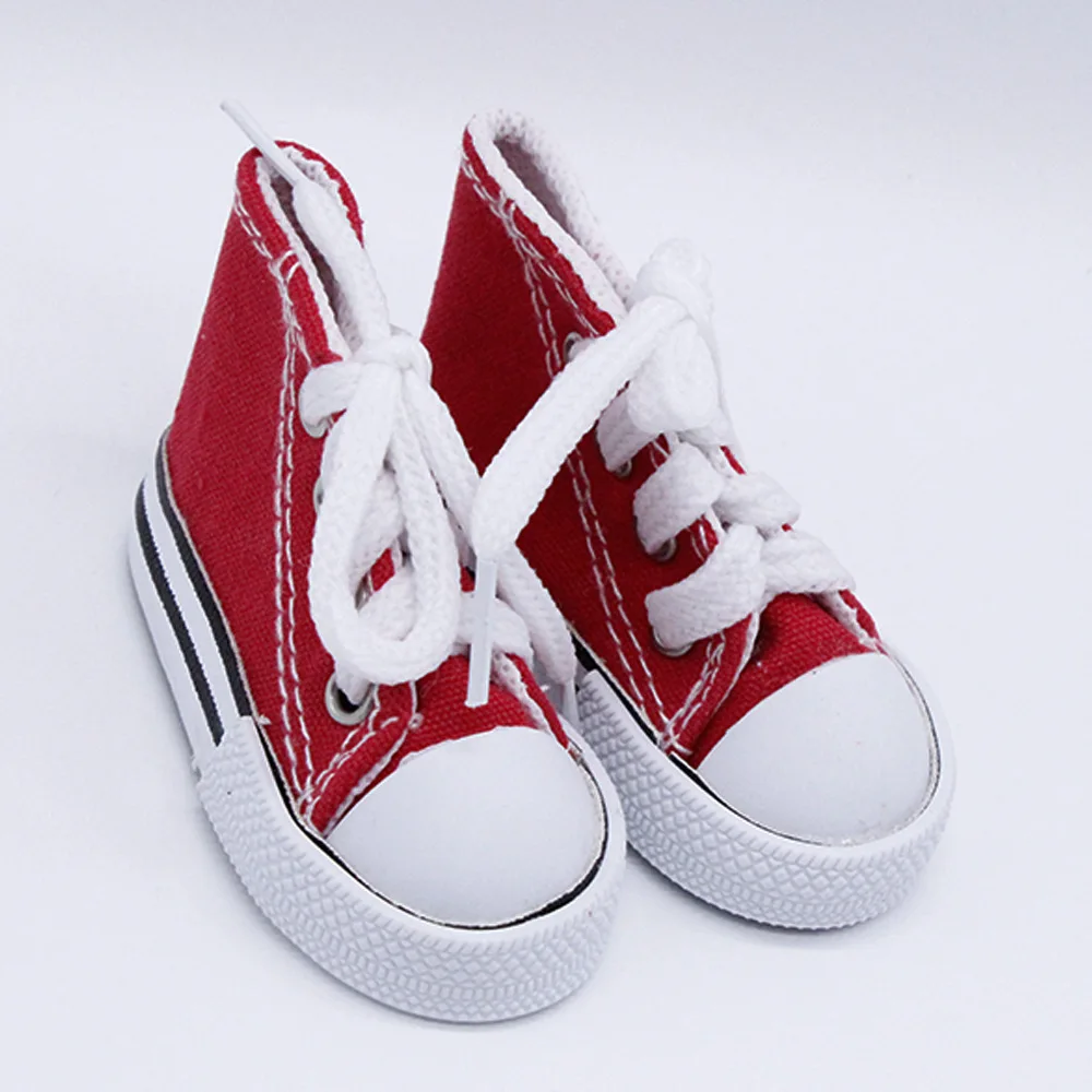 7.5cm Doll Canvas Shoes 1/3 1/4 BJD Doll Sneakers Shoes Doll Clothes Accessory Diy Handmade Doll Gift 1Pair