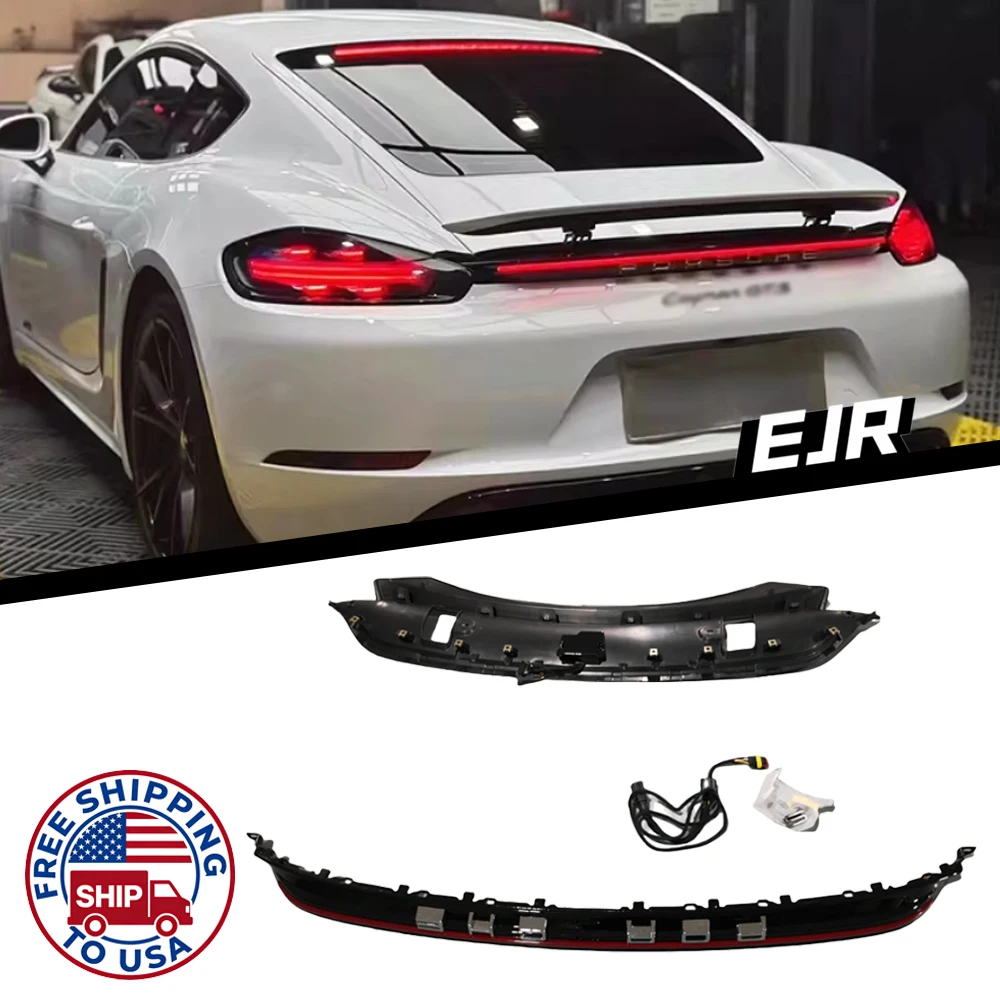 EJR LED Taillights or Porsche 718 Cayman Boxster 2016-2021 Modified Car Lights Auto Middle Lamp Bar Accessory with through Flowi