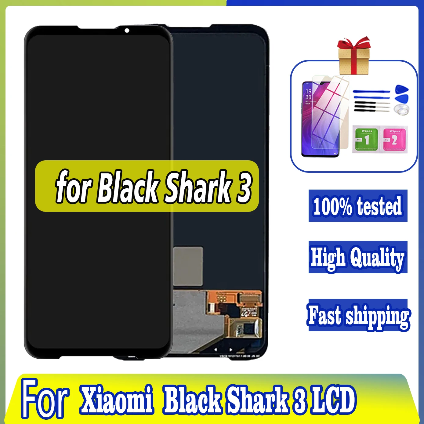

6.67" Original For Xiaomi Black Shark 3 LCD Display Screen Touch For BlackShark3 KLE-H0,KLE-A0 Repair Parts Digitizer Assembly