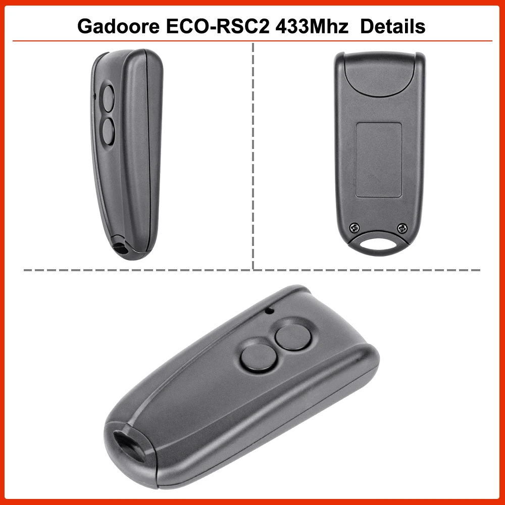 Gadoore Ecostar RSC2 433Mhz  Garage Door Remote Control Compatible with 433Mhz Hormann Ecostar RSC2 RSE2 RSZ1,AGS RSC2 RSE2