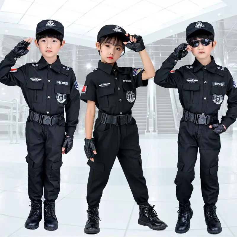 

Children's police uniforms, police officers uniforms, children's performance costumes, boys and girls' suits, special police uni