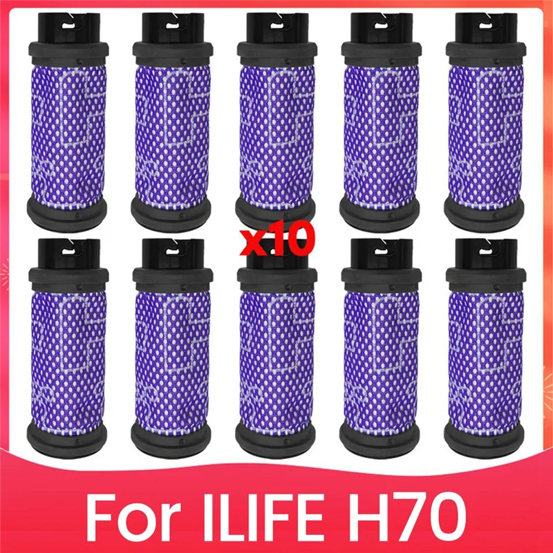 10 قطعة ملحقات فلتر المكنسة الكهربائية لملحقات المكنسة الكهربائية ILIFE H70 قطع غيار-A77G