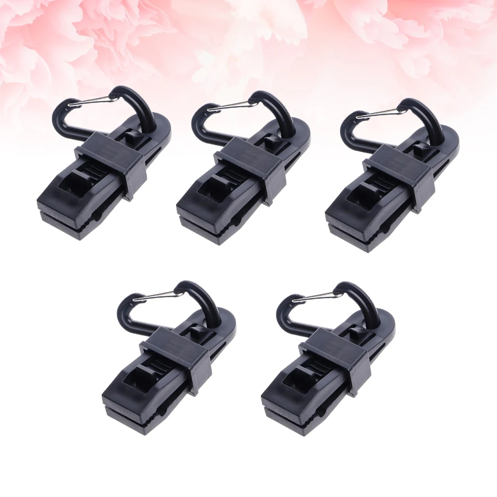 

5 pcs Tents Clamps Wind Rope Plastic Buckle Awning Tightener D Ring Adjustable Grip Locking Camping Outdoor Gear Tarp Shelter
