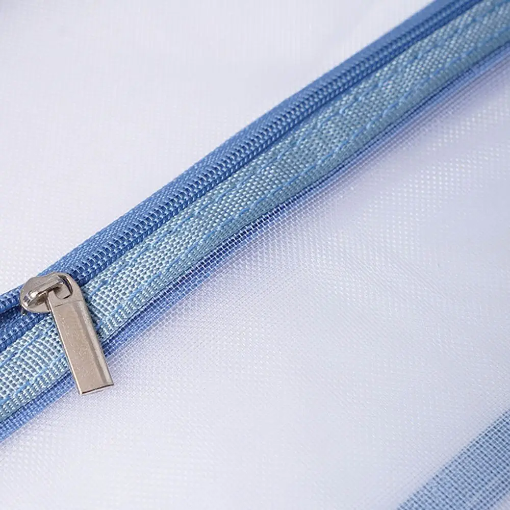 Nylon Mesh Mesh Zipper Pouch Bag A3 Transparent Transparent File Bag Large Capacity Thickened Document Bag - view 3