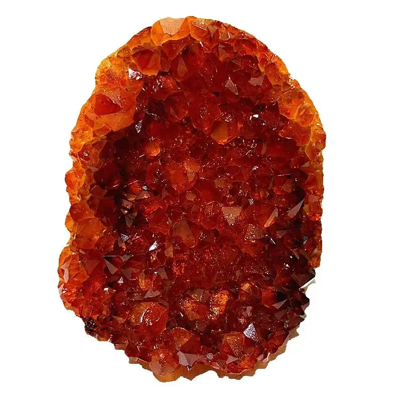 Natural Stone Citrine Crystal Geode Quartz Mineral Specimen Witchcraft Energy Feng Shui Crystal Home Room Decoration