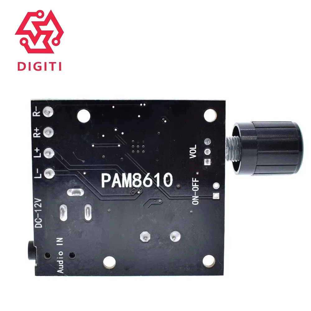 Модуль усилителя, Walfront PAM8610 DC12V, 2-канальный усилитель, цифровая плата, модуль усилителя громкости моделирования ШИМ класса D