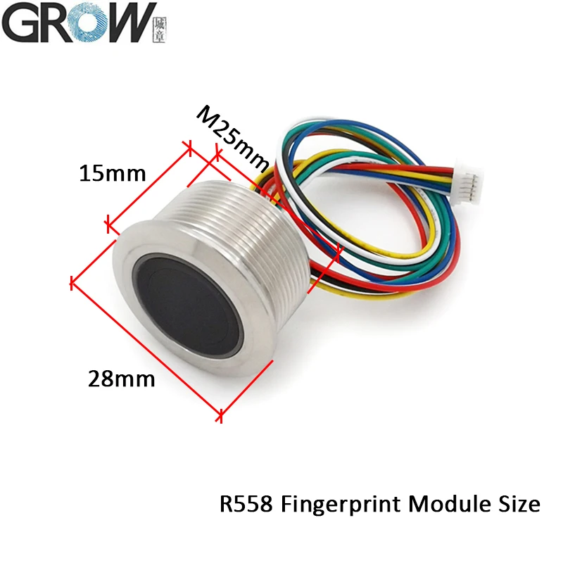 KS220-S+R558 DC12V Fingerprint Control Board 2 Relays Admin/User Funtion Self-locking/Jog/Ignition Mode For Access Control