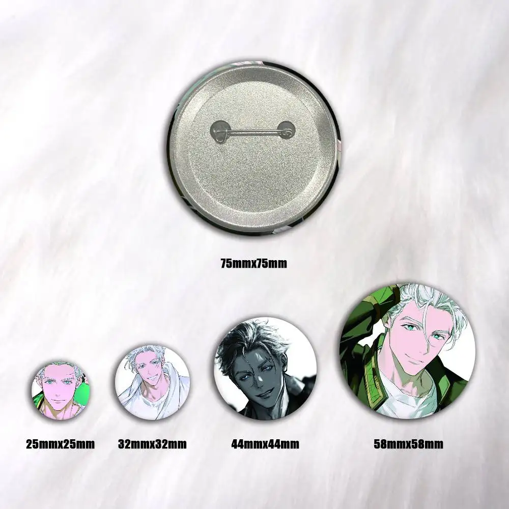 Anime Hajime Umemiya Creative Round Button Badges Cute Pin Brooch for Backpack Clothes Lapel Jewelry Accessories Friends Gift