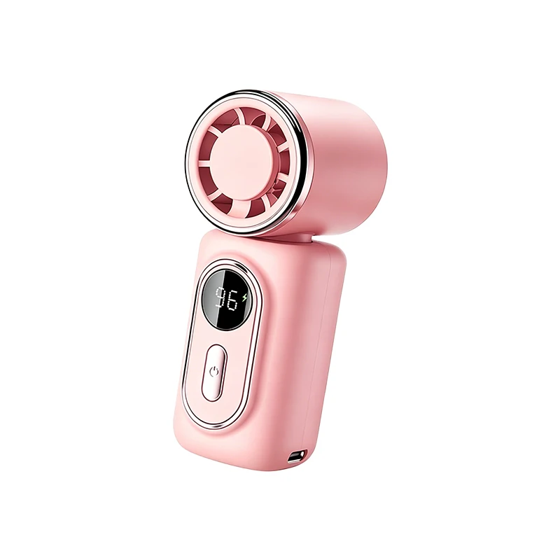 Miniventilator Draagbare kleine ventilator 3000mAh 5 snelheden Koeling Turbo 180 ° Verstelbare clip LED-display Type-C oplaadbare draagbare ventilatoren