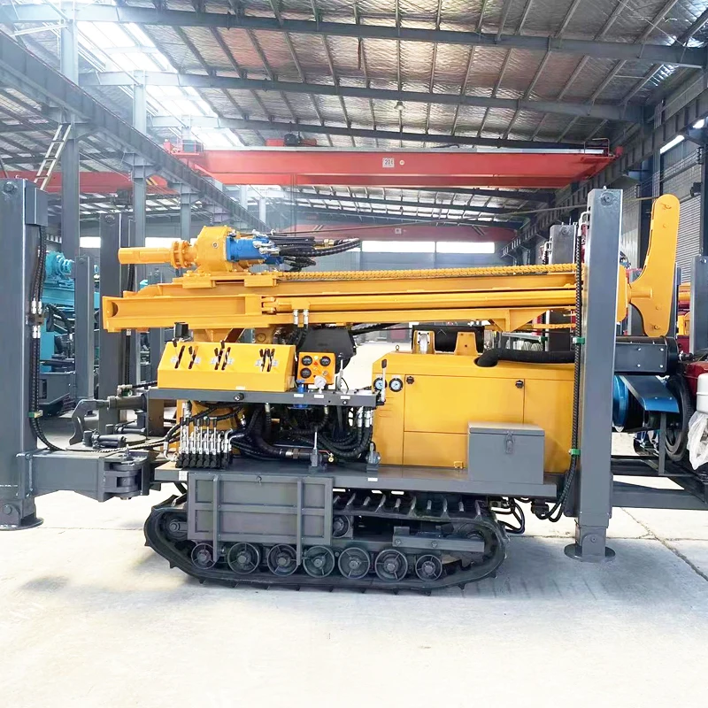 Brief Details of Mini Crawler Drill 80 Meters Hammer Water Well Auger Drilling Rig Low Emissions for Urban Construction