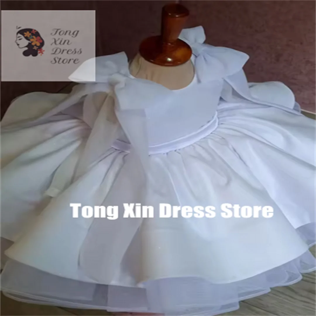 Robe de demoiselle d'honneur personnalisée pour mariage, longueur genou, manches longues, princesse, fête d'anniversaire pour enfants, première communion, bébé Ball Go