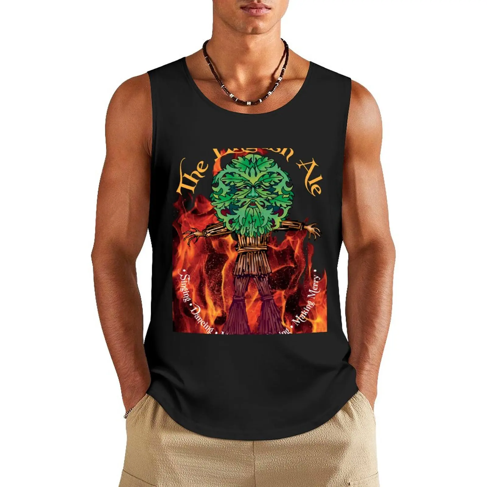 

The English Ale Wickerman Tank Top Men's gym articles Men's vest cool things t-shirt for men