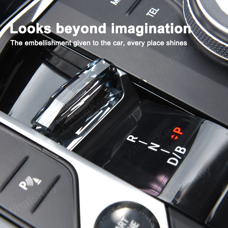 4 Piece Set Crystal Gear Paddle Shifter Knob Metal Base For BMW G20 G21 G22 G23 G26 G28 IX3 G08 X5 G05 X6 G06 X7 G07 2023 2024