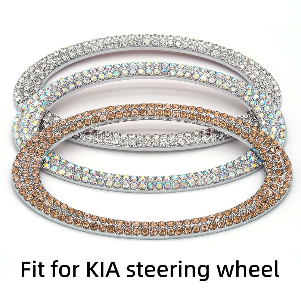 Bling Car Steering Wheel Diamond Emblems Stickers Decals Fit for KIA 2004-2020