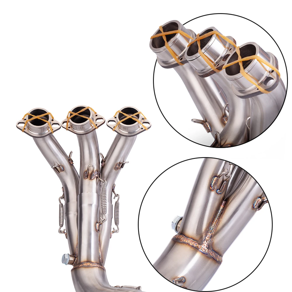 Motorcycle Exhaust System Escape Slip On Front Tube Link Pipe Connect Original full Motorcycle Exhaust System For YAMAHA MT09