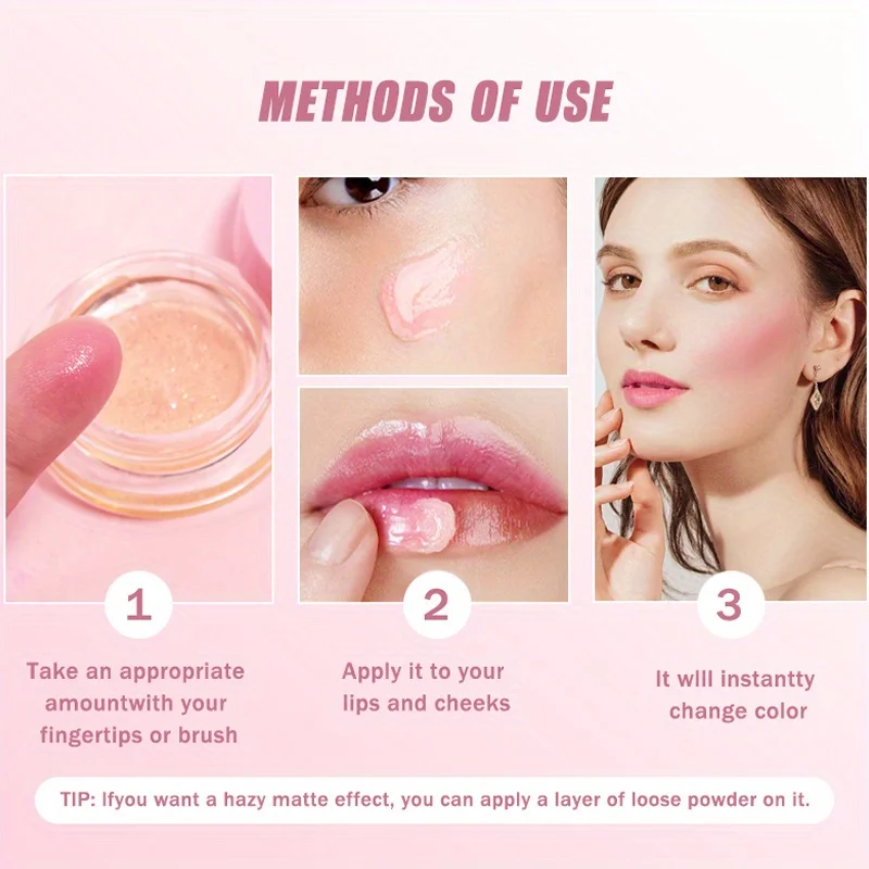 3 Pieces Multi-Purpose Blush Palette, Natural Matte Creamy Powder Texture, Buildable Long-wearing Color, Dual-use on Eyes and Cheeks, Mild Non-irritating Formula, Ideal Daily Makeup Blush Kit for Ladies
