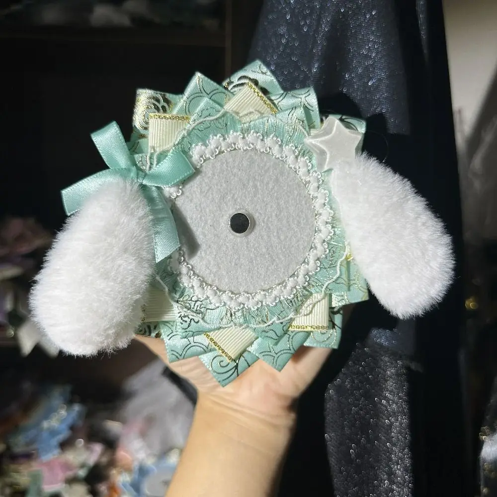 Ribbon Lace Itabag Badge Holder Handmade Decorations Lolita Badges Holder Pins Display Cute DIY Badge Rosette Base Tray