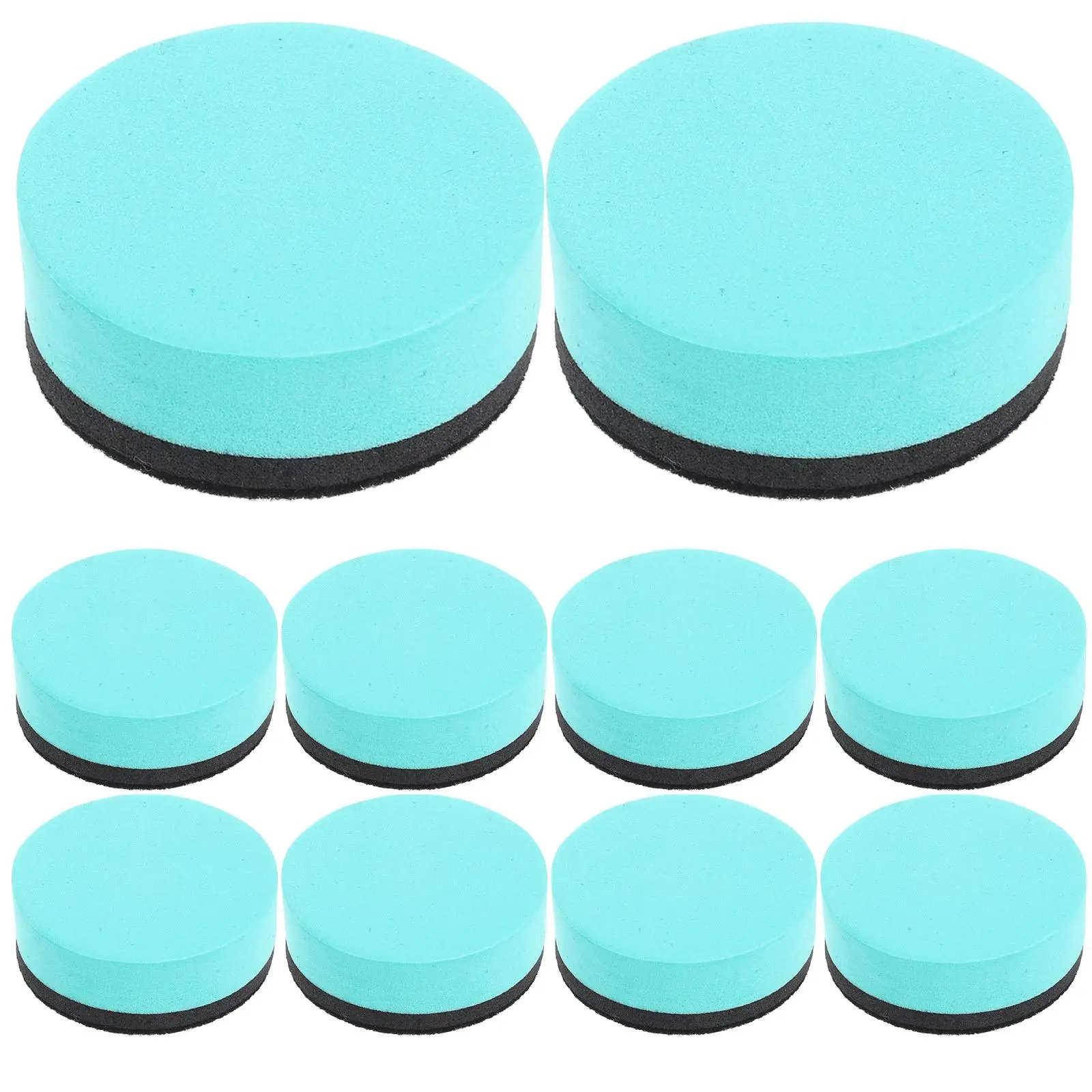 

10 Pcs Round Whiteboard Erasers Compact Magnetic Dry Erase Board Cleaner Mini Felt Cloth Wipe Classroom Office School Supplies
