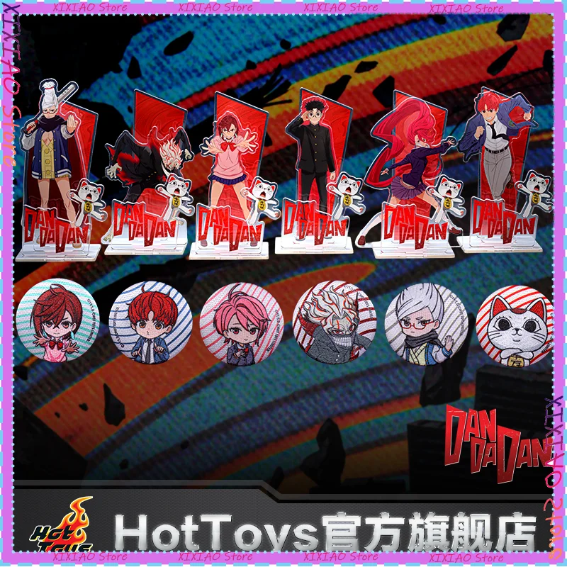 

Original Hot Toys Cosbi Dandadan Embroidered Badge Blind Bag Single Set Acrylic Stand Ruri Sakurako Party Favor Home Garden Gift
