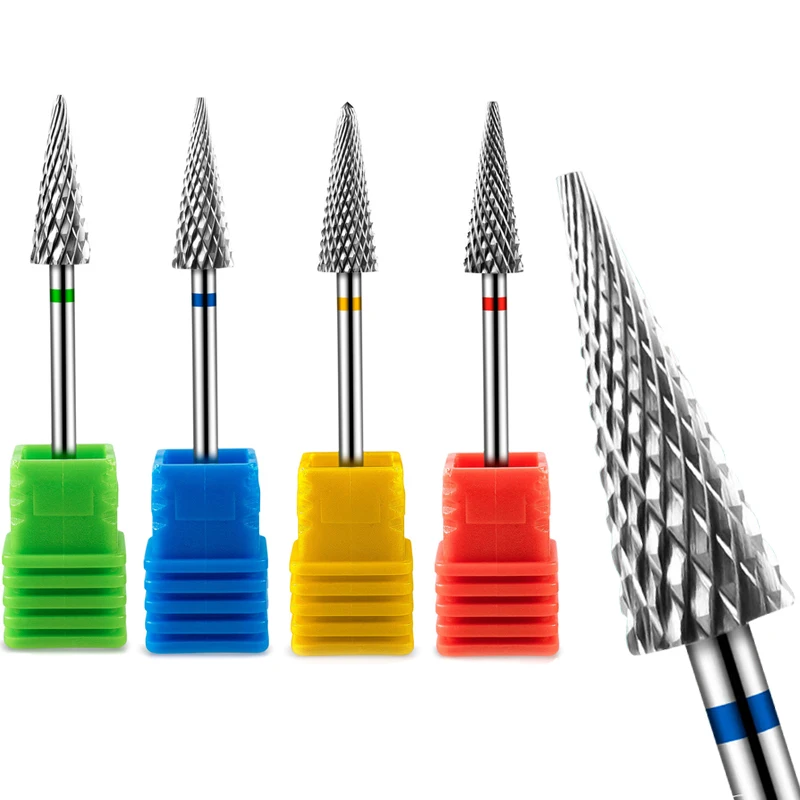 

Tip Tungsten Carbid Nail Drill Bits Electric Nails Drill Accessory Milling Cutters Dead Skin Gel Polish Remover Manicure Tools