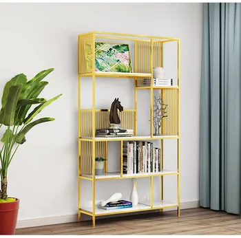 The Latest Design in 2020, Simple High Quality Modern High Quality Metal Shelf with Marble Countertop