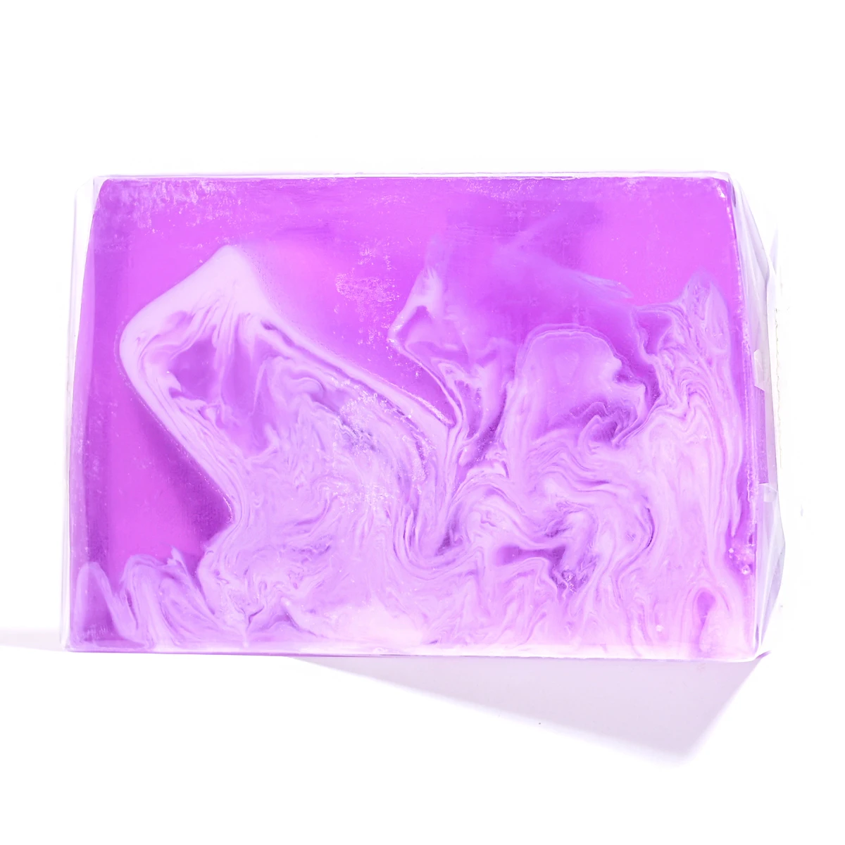 

Colorful Lavender Essential Oil Soap Handmade Glycine Facial Cleansing Bath Soap Transparent Whitening Flower Soap